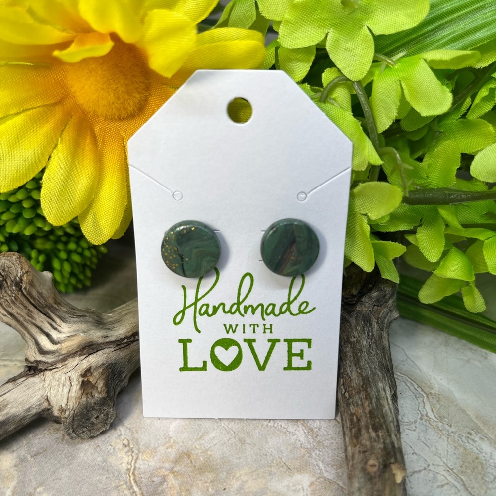 Green studs Earrings